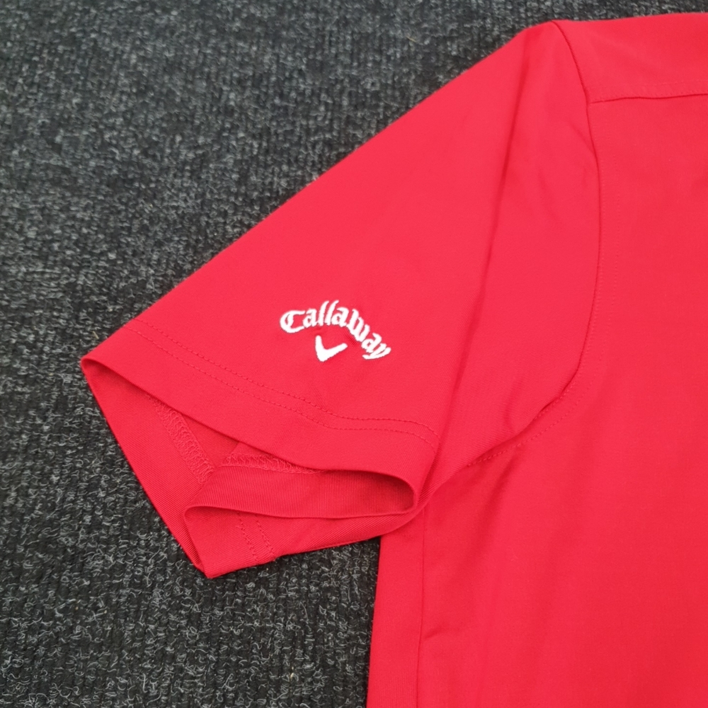 Callaway Opti-Dri Polo Golf Shirt Size Small Red Short-Sleeve Stretch - Picture 2 of 4
